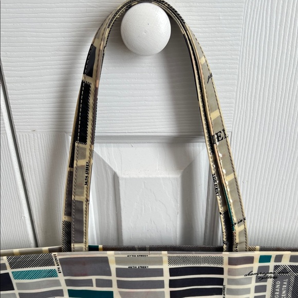Kate Spade Map Print Tote in Gray and Teal - Picture 4 of 5